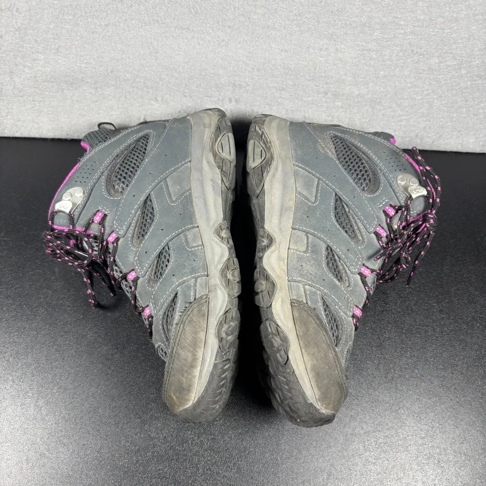 Merrell Kids Girls Moab 3 Mid Waterproof Hiking Boots Size 5W Wide Gray Pink